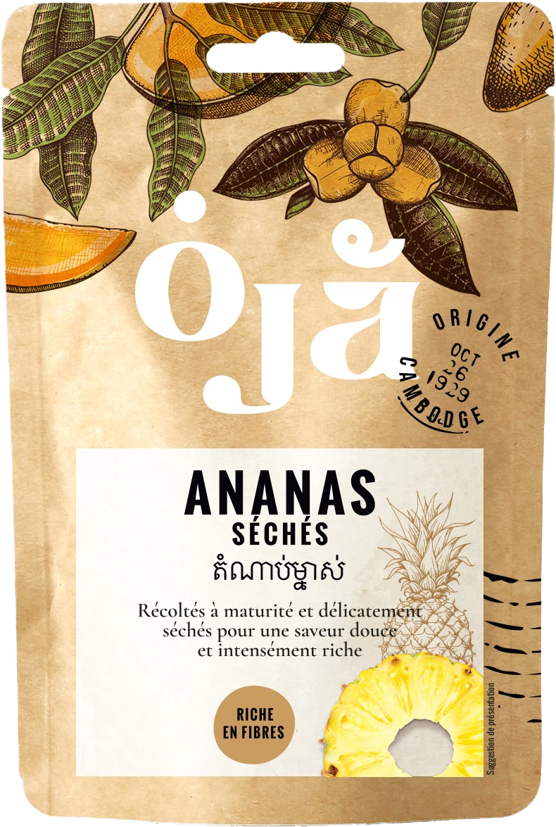 Sachet ananas séché gourmand OJA